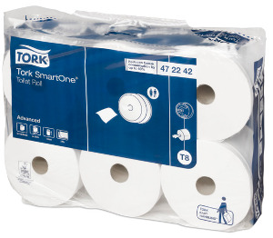 TORK T8 SmartOne Toilet Roll Paper -  6 Rolls - 2 Ply Advanced