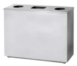 Recycle Bin - 3 Division - Silver