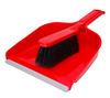 Dustpan & Brush Set - Plastic - Red