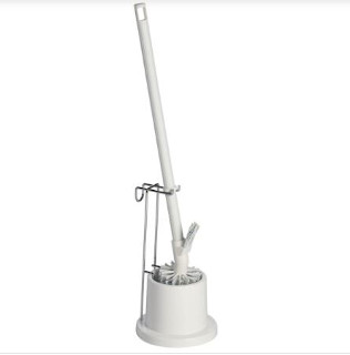 VIKAN Toilet Brush Set with Rim Brush - Heavy Duty - Plastic - 69cm - Floor Standing