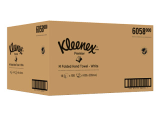 KIMBERLY-CLARK Kleenex Premier Folded Paper Towels - 2 Ply - 1,600 Towels - M-Fold
