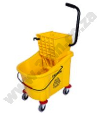 Plastic Bucket & Wringer - Single - 36L - Yellow