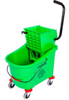 Plastic Bucket & Wringer - Single - 36L - Green