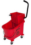 Plastic Bucket & Wringer - Single - 36L - Red