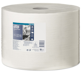 TORK W1 Wiping Paper Roll - 1 Ply - White - 1,000m x 245mm - 26gsm