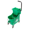 Plastic Bucket & Wringer with Divider - Green - Double - 33L - Maxi