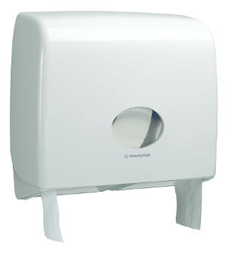 KIMBERLY-CLARK Aquarius 2 x Jumbo/Deca Toilet Roll Holder - Plastic - White