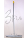 Metal Floor Squeegee - 60cm - White Grip - Handle + Single Rubber Blade