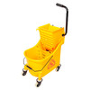 Plastic Bucket & Wringer with Divider - Yellow - Double - 33L - Maxi