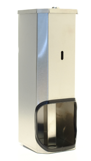 TR3 3 Roll Toilet Roll Holder / Dispenser - Square - Stainless Steel