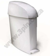 RUBBERMAID Sanitary Towel Bin - Pedal Type - 12L - White - Plastic