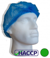Mop Caps / Hair Nets - Green - 100 Pieces - Spunlace