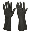 Industrial Rubber Gloves - Black - Set of 2 -  Size 9 / M - Latex