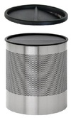Jumbo Bin Perforated, with Swivel Top - Stainless Steel & Black