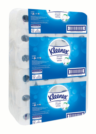 KIMBERLY-CLARK T1 Kleenex De Luxe Toilet Paper - 2 Ply - 350 - 48 UNWRAPPED Rolls