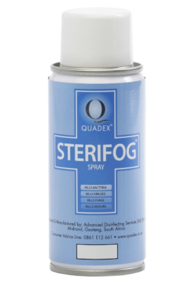Picture of QUADEX Sterifog Air Sanitiser - Vanilla - 100ml Aerosol - 4,000 Metered Doses - Log 7