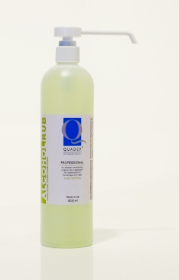 Picture of QUADEX Alcohol Rub - 500ml Pump Bottle - 75% Alcohol - Liquid - Log 7