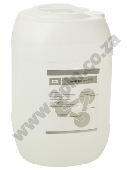 Picture of PTC Alcohol Hand Rub - 25L Bottle - 70% Alcohol - Liquid