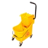 Picture of Plastic Bucket & Wringer with Divider - Yellow - Double - 33L - Maxi