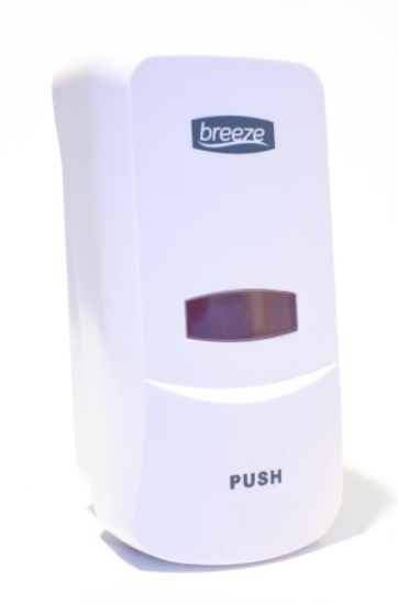 Picture of BREEZE Manual Top-Up Soap/Sanitiser Dispenser - 1,000ml - Plastic - White - Spray