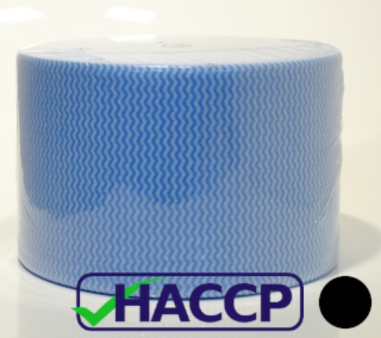 Picture of Spunlace / Non-Woven Cloth Perforated Roll - Black - 400m - 25 x 50cm - 45gsm