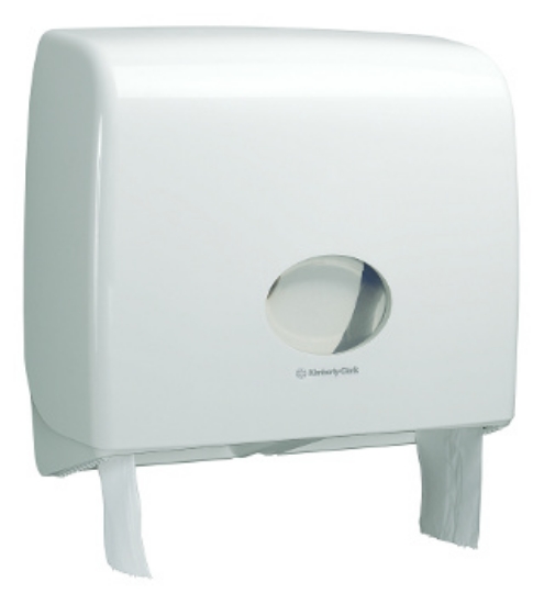 Picture of KIMBERLY-CLARK T2 Aquarius 2 x Jumbo/Deca Toilet Roll Holder - Plastic - White