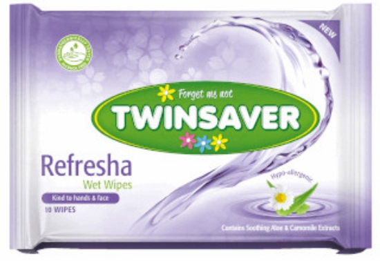 Picture of TWINSAVER Refresha Wet Wipes - Pack of 10