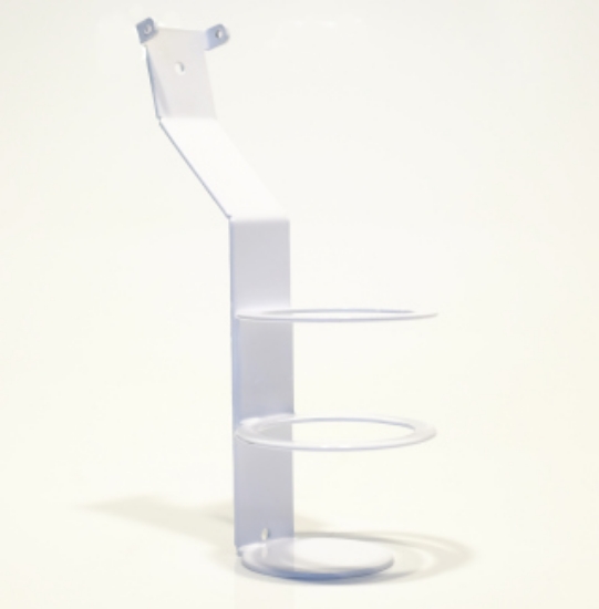 Picture of Wall Mounted 500ml Bottle Holder T2 - White Steel -  NO 500ml Bottle - NO LEVER