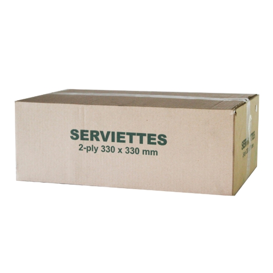 Picture of DEW Serviettes - 2 Ply - 330 x 330mm - Q1,000 - White