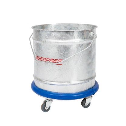 Picture of Geerpres Bucket ONLY - With 4 Wheels - 28L - Galvanised Steel
