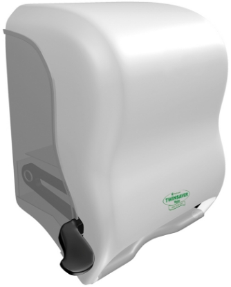 Picture of TWINSAVER Lever Paper Dispenser - White - Plastic