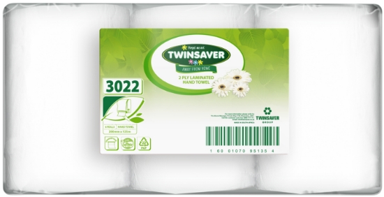 Picture of TWINSAVER Laminate 2 Ply Paper Towel Roll - 2 Ply - 125m - 6 Rolls