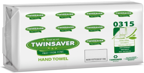 Picture of TWINSAVER Interfold Folded Paper Towels - 1 Ply - 2,400 Towels