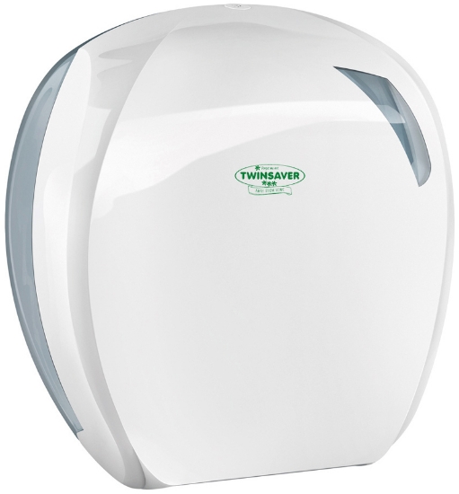 Picture of TWINSAVER Finesse Big Roll/Decca Toilet Paper Dispenser - Plastic - White