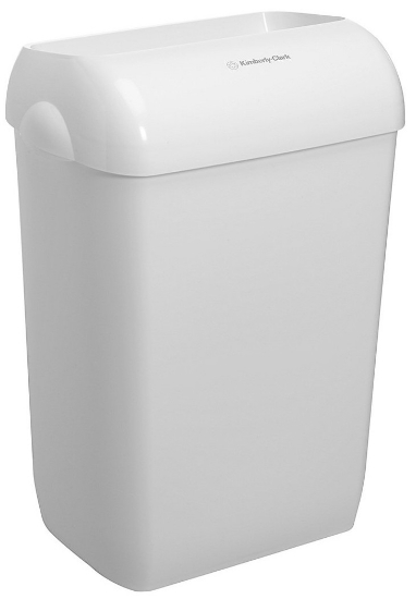 Picture of KIMBERLY-CLARK Aquarius Wall Bin - 43L - Plastic - White - 1 Bin