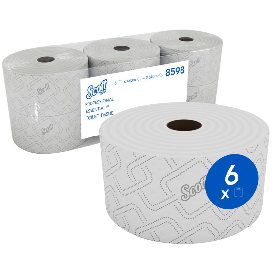 Picture of KIMBERLY-CLARK T2 Scott Deca Big Roll Toilet Paper - 1 Ply - 6 Rolls x 440m