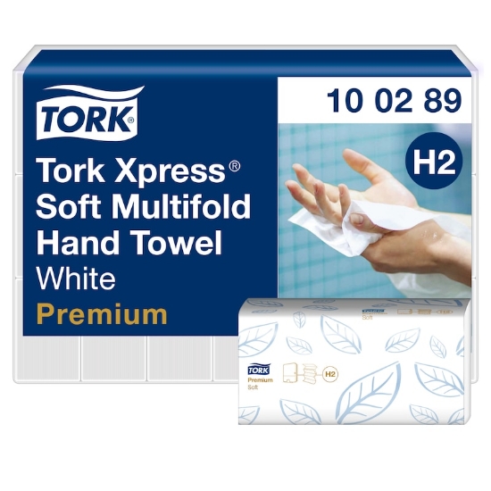 Picture of TORK H2 Xpress Folded Towel Paper Towels - 2 Ply Premium - 3,150 Sheets