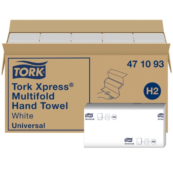 Picture of TORK H2 Xpress Folded Towel Paper Towels - 1 Ply Universal - 5,000 Sheets