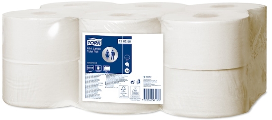 Picture of TORK T2 Mini Big Roll/Decca Toilet Paper - 2Ply Advanced - 12 Rolls