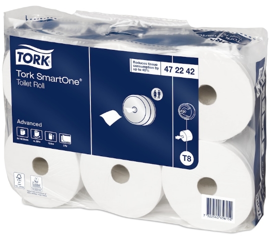 Picture of TORK T8 SmartOne Toilet Roll Paper -  6 Rolls - 2 Ply Advanced