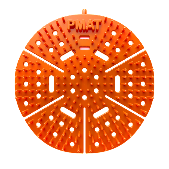 Picture of PMAT Original 4.0 Bio Urinal Mats - Orange/Citrus - Box of 10