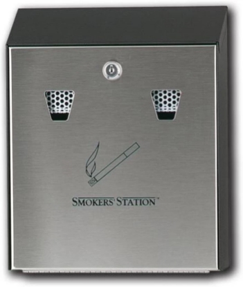 Picture of RUBBERMAID Smokers' Station - Black & Grade 304 Stainless Steel