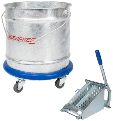 Picture of Geerpres Bucket & WRINGMASTER Wringer - Galvanised Steel
