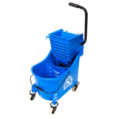 Picture of Plastic Bucket & Wringer with Divider - Blue - Double - 33L - Maxi