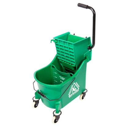 Picture of Plastic Bucket & Wringer with Divider - Green - Double - 33L - Maxi