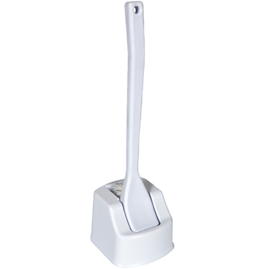 Picture of Toilet Brush Set - Square - Med Duty - Plastic - Floor Standing