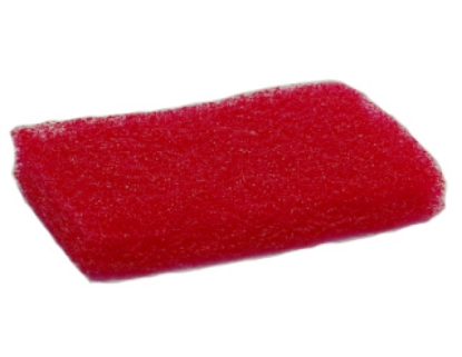 Picture of Thickline Hand Pad Scourer - Std - Red/Buffing - 15 x 10cm - 1 Pad