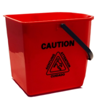 Picture of Bucket - Heavy Duty Plastic - Square - 25L - Red