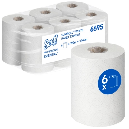 Picture of KIMBERLY-CLARK PBS Scott AIRFLEX Reflex Paper Towel Rolls - 1 Ply - 190m - 6 Rolls
