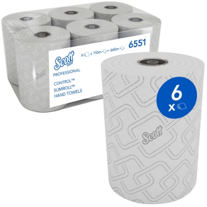 Picture of KIMBERLY-CLARK PBS Scott Reflex Paper Towel Rolls - 2 Ply - 110m - 6 Rolls